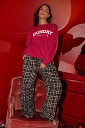 PixieGirl Petite Women's Black Cotton Check Pyjama Bottoms | PixieGirl 1