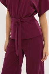 STAR Red High Neck Belted Top | StarByJM 4