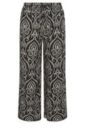 PixieGirl Petite Black Tile Wide Leg Trousers