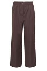 PixieGirl Petite Women's Brown Pleated Wide Legs Trousers | PixieGirl 1