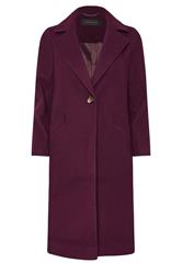 PixieGirl Petite Women's Burgundy Red Button Formal Coat | PixieGirl 1