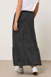 M&Co Petite Black Spot Print Maxi Skirt | M&Co 2