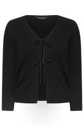 PixieGirl Petite Womens Black Tie Front Cardigan | PixieGirl 5