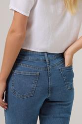 PixieGirl Petite Women's Mid Blue Stretch Mom Jeans | PixieGirl 6