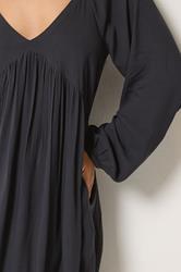 PixieGirl Petite Women's Black Woven Tie Back Smock Dress | PixieGirl 4