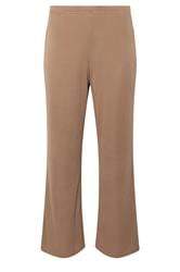 PixieGirl Petite Camel Brown Ribbed Wide Leg Trousers