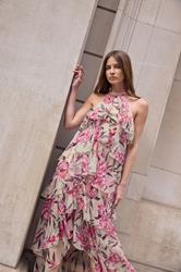 STAR Pink Floral Chiffon Tiered Frill Dress | StarByJM 1