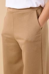 PixieGirl Petite Women's Beige Brown Wide Leg Joggers | PixieGirl 4