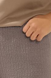 PixieGirl Petite Women's Light Brown Textured Wide Leg Trousers | PixieGirl 4