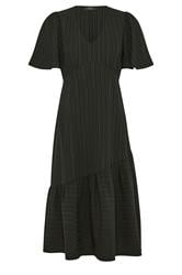 PixieGirl Petite Women's Black Crinkle Midi Dress | PixieGirl 1