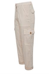 M&Co Petite Natural Brown Straight Leg Cargo Trousers | M&Co 6