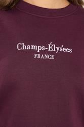 PixieGirl Petite Women's Burgundy Red Slogan Sweatshirt | PixieGirl 5