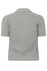 PixieGirl Petite Women's Grey Short Sleeve Knitted Zip Cardigan | PixieGirl 6