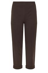 M&Co Petite Chocolate Brown Carpenter Tapered Trousers | M&Co 5