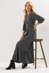 PixieGirl Petite Women's Grey Animal Midi Dress | PixieGirl 2