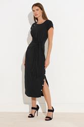 STAR Black Popper Detail Midi Dress | StarByJM 1