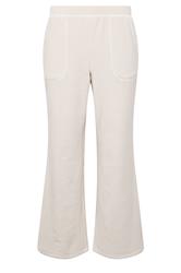 PixieGirl Petite Ivory White Fleece Wide Leg Trousers
