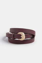 2 PACK Black & Purple Textured Buckle Belts | Yours Clothing 5