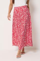 M&Co Petite Red Ditsy Floral Maxi Skirt | M&Co 1