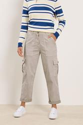 M&Co Petite Natural Brown Straight Leg Cargo Trousers | M&Co 3