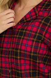 PixieGirl Petite Women's Red & Black Cotton Check Pyjama Set | PixieGirl 4