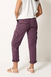 M&Co Berry Purple Cargo Trousers | M&Co 2