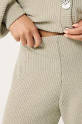 PixieGirl Petite Women's Set Sage Green Ribbed Top & Wide Leg Trousers | PixieGirl 8