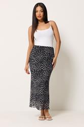 M&Co Petite Brown Animal Print Mesh Maxi Skirt | M&Co 3