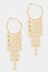 Gold Tone Disc Drop Earrings | Yours Clothing 3