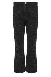 PixieGirl Petite Women's Black Studded Straight Leg Jeans | PixieGirl 5