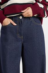 PixieGirl Petite Women's Indigo Blue Stretch Wide Leg Jeans | PixieGirl 4