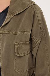 PixieGirl Petite Women's Stone Brown Belted Utility Denim Jacket | PixieGirl 4