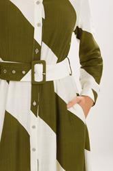 STAR Khaki Green Stripe Shirt Dress | StarByJM 4