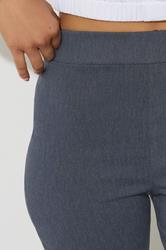 PixieGirl Petite Women's Blue Slim Fit Capri Cropped Trousers | PixieGirl 4