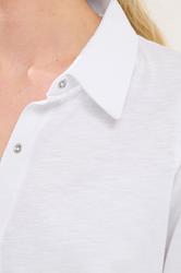 PixieGirl Petite Women's White Rolled Sleeve Shirt | PixieGirl 4