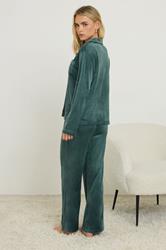 PixieGirl Petite Women's Green Super Luxe Touch Pyjama Set | PixieGirl 3