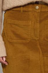 M&Co Petite Ocre Brown Cord A-Line Skirt | M&Co 4
