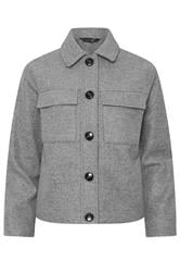PixieGirl Petite Grey Marl Brushed Jacket