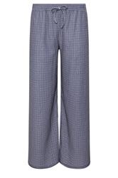 M&Co Petite Blue Check Wide Leg Trousers