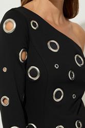 STAR Black One Shoulder Eyelet Dress | StarByJM 4