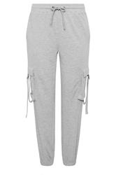 PixieGirl Petite Women's Grey Marl Cargo Joggers | PixieGirl 5