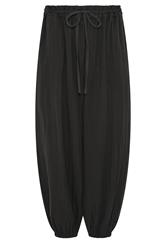 PixieGirl Petite Black Cheesecloth Cotton Balloon Trousers