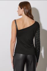 STAR Black Eyelet Asymmetric Top | STAR x JM 5
