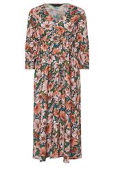 PixieGirl Petite Women's Blue Floral Midi Tea Dress | PixieGirl 5