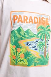 PixieGirl Petite Women's White 'Paradise' Slogan Cotton T-Shirt | PixieGirl 4