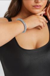 Silver Tone Beaded Bracelet | Yours Clothing 1