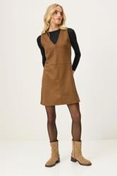 PixieGirl Petite Women's Camel Brown Suedette Mini Dress | PixieGirl 2