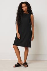 M&Co Petite Black Linen Shift Dress | M&Co 2