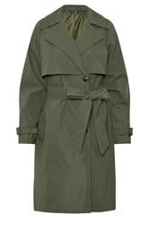 PixieGirl Petite Khaki Green Trench Coat