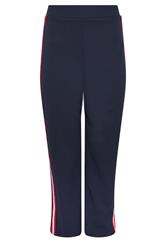 M&Co Petite Navy Blue Side Stripe Wide Leg Trousers | M&Co 5